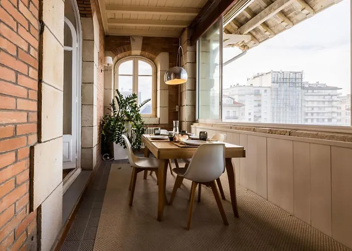 公寓 Coast Keyweek Duplex In The Center With Sea View 比亚里茨